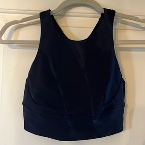 Lululemon Wunder Train Sports Bra size 4 Sunbleached Navy Excellent Condition